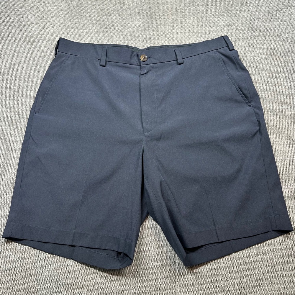 Brooks Brothers Performance Shorts Mens 36 Navy Blue Golf Classic Fit